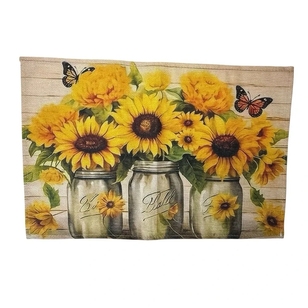 Sunflower Summer‎ Rustic Farmhouse Placemats Set of 4
